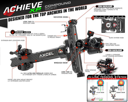 Axcel - Achieve XP Pro - Guidon en carbone UHM 6 pouces - Gauche - Noir