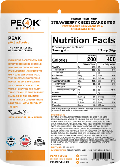 PEAK - Refuel Freeze-Dried - Strawberry Cheesecake Bites